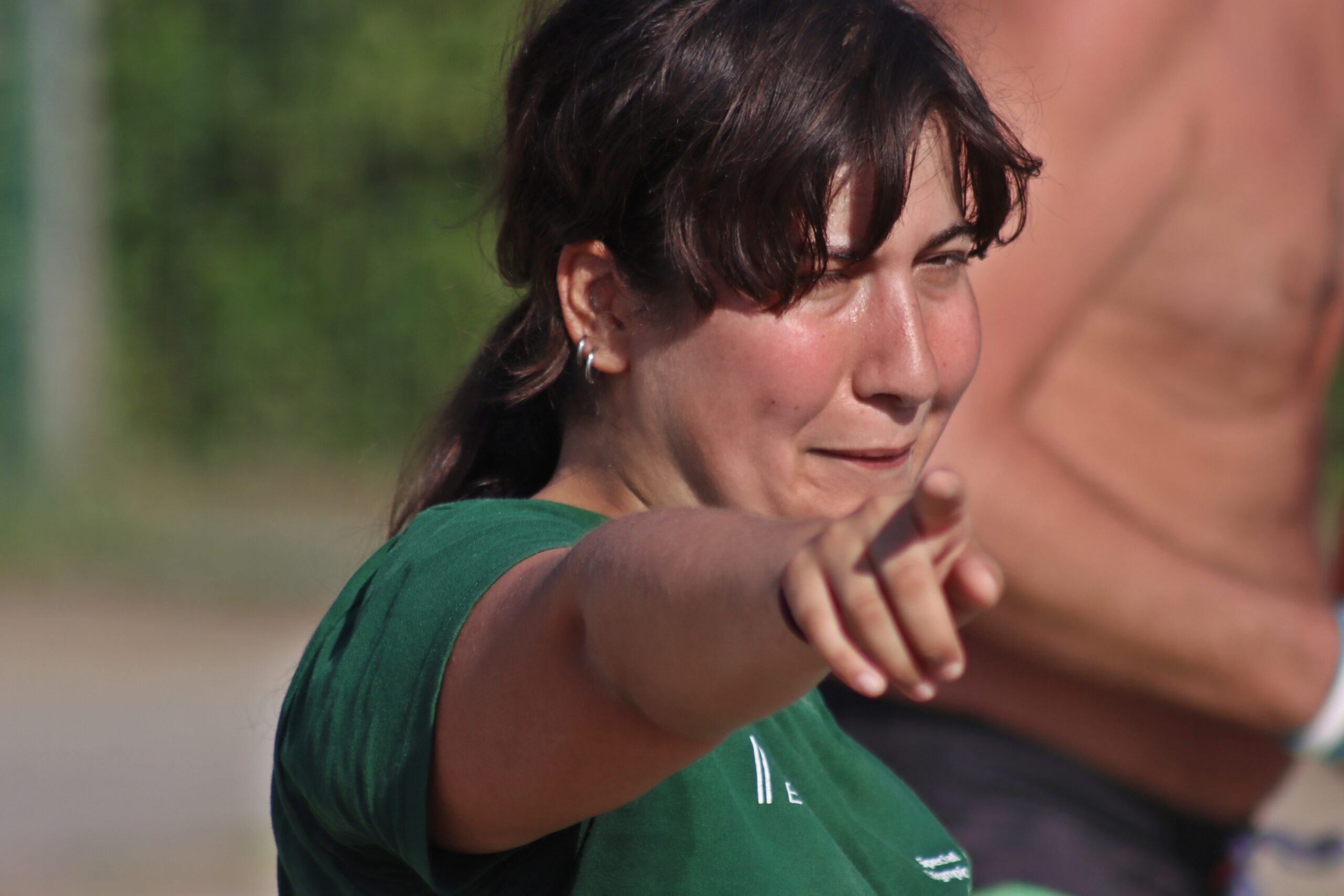 Atleta dello Special Camp durante una gara di corsa in pista